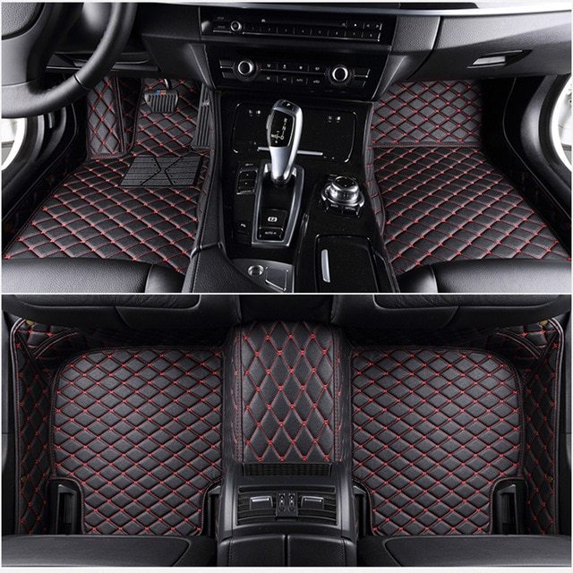 Car Fully Surrounded Leather Floor Mat Pad All Weather Protection