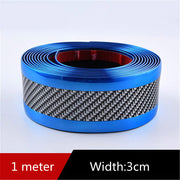 Car Carbon Fiber Pattern Door Sill, Decorative Protective Sticker