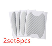 4pcs Set Of Door Stickers Carbon Fiber Scratch-resistant Car Handle Stickers