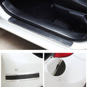 Car Carbon Fiber Pattern Door Sill, Decorative Protective Sticker
