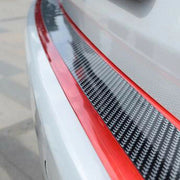Car Carbon Fiber Pattern Door Sill, Decorative Protective Sticker